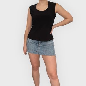 Vintage Y2K Laura black scoop neck top